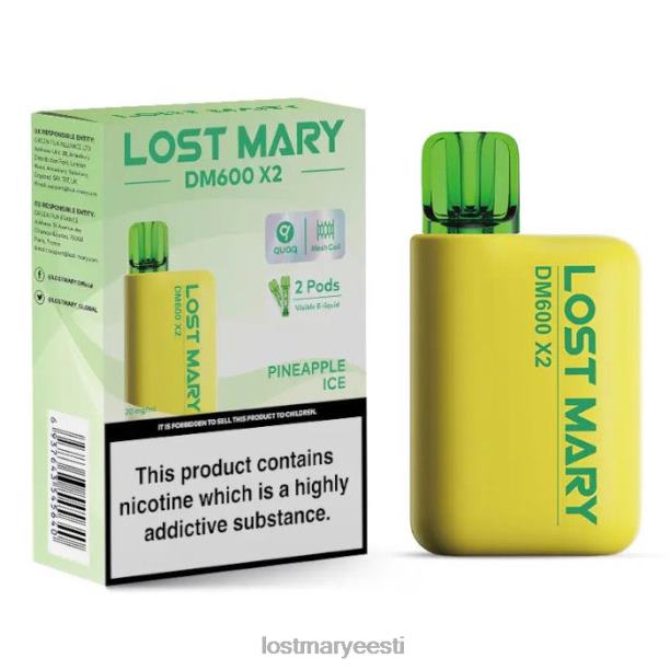 Lost Mary Flavours New - kadunud mary dm600 x2 ühekordne vape ananassi jää 24N60204