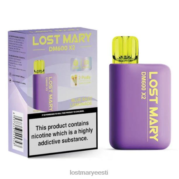 Lost Mary Online - kadunud mary dm600 x2 ühekordne vape sinine razzi limonaad 24N60188