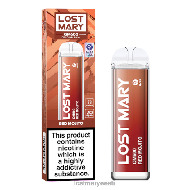 Lost Mary Flavours New - kadunud mary qm600 ühekordne vape punane mojito 24N60164